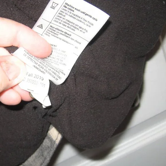 Carhartt Fleece Lined Flannel Shirt Jacket Women's XL Black Beige Plaid 2019 - Picture 5 of 7